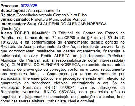 alerta pombal
