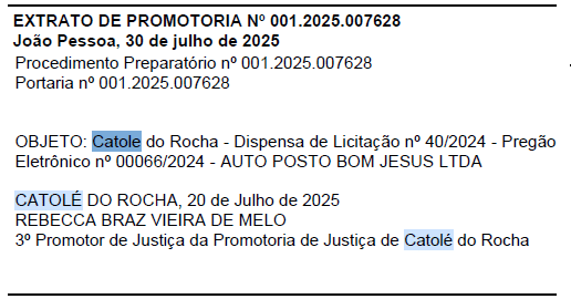 catole licitacao