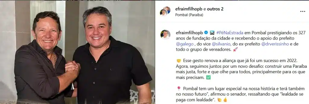 efraim e galego postagem