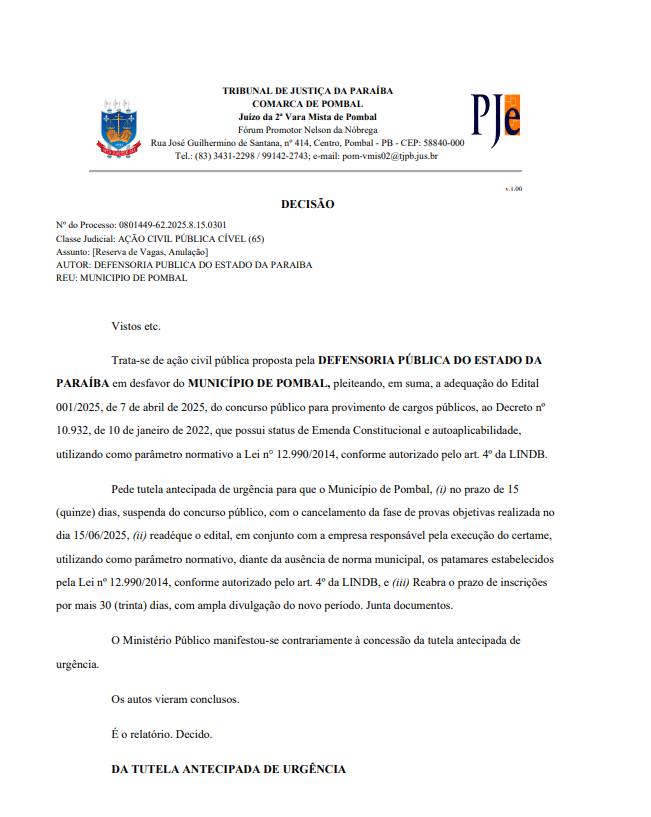 justica concurso