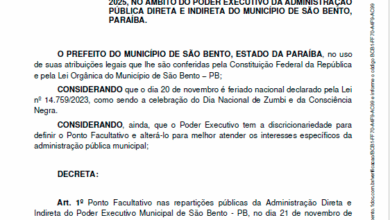 decreto sao bento