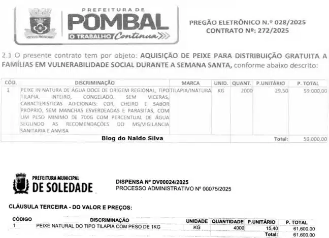 peixe pombal
