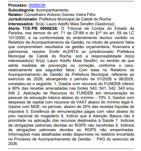 alerta catole